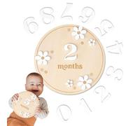 Señales De Mes De Madera Para Niños | Monthly Board | Círculo Infantil Para Sesión De Fotos, Tableros Conmemorativos Decorativos De Vivero Para Fotografía Infantil