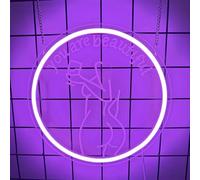 Señales de neón de señora,Señal de mujer sexy de neón,para decoración de pared,bar,fiesta,hotel,regalos,decoración de arte (Morado, 40cm/15.7 pulgadas)