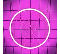 Señales de neón de señora,Señal de mujer sexy de neón,para decoración de pared,bar,fiesta,hotel,regalos,decoración de arte (Rosa, 40cm/15.7 pulgadas)