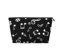 Señales de Notas Musicales Negras, Bolsa de artículos de tocador Bolsa de Maquillaje Bolsa de cosméticos Bolsa de artículos de tocador de Viaje portátil