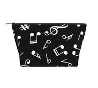 Señales de Notas Musicales Negras, Bolsa de artículos de tocador Bolsa de Maquillaje Bolsa de cosméticos Bolsa de artículos de tocador de Viaje portátil