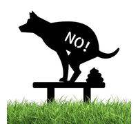 Señales de prohibición de perros para jardín, metal inoxidable, enchufe de jardín, pincho, mordaza, advertencia, impermeable, para jardín, hierba, terraza, camino, patio, vecindad