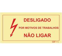 Señales de Prohibición - Fotoluminiscente 2F. (45º con la Pared) 200x100mm