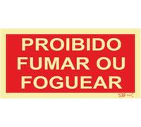 Señales de Prohibición - Fotoluminiscente 2F. (45º con la Pared) 200x100mm