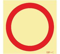 Señales de Prohibición - Fotoluminiscente 2F. (45º con la Pared) 200x200mm