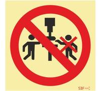 Señales de Prohibición - Fotoluminiscente 2F. (45º con la Pared) 200x200mm