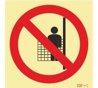 Señales de Prohibición - Fotoluminiscente 2F. (45º con la Pared) 200x200mm