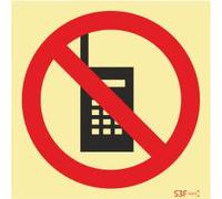 Señales de Prohibición - Fotoluminiscente 2F. (45º con la Pared) 200x200mm