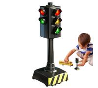 Señales de tráfico para - Juguete de clase de semáforos, pequeñas señales de paso peatonal con luces y sonidos, pantalla interactiva de tráfico de seguridad | Regalo de a