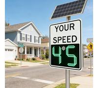 Señales de velocidad de radar para seguridad vial, detector de límite de velocidad con retroalimentación instantánea, tablero de visualización de aluminio con control remoto, 20 x 27 pulgadas