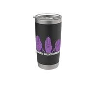 Señales manuales de violencia doméstica Vaso térmico de acero inoxidable de doble pared