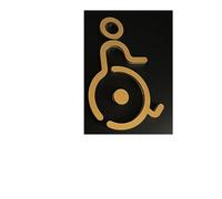 Señales para baños, 3D WC baño signo puerta pared pegatina arte multicolor 10-20 cm(15cm,Gold)