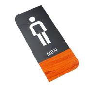 Señales para baños, Letrero de baño for hombre y mujer, pegatina for puerta de varios tamaños, 10x24cm, 12x24cm(21 MEN)