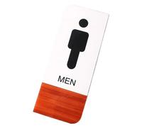 Señales para baños, Letrero de baño for hombre y mujer, pegatina for puerta de varios tamaños, 10x24cm, 12x24cm(03 MEN)