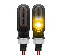 Señalesde de la motocicleta: indicadores LED tempranos, luces intermitentes direccionales| Limpieza estética y robustez garantizada | Ideal para motocicletas deportivas, cruceros y proyectos de