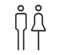Señalización acrílica elegante para el acceso rápido al baño, solución de montaje en pared para invitados (E)