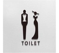 SeñAlizacióN De Aseos Señalización de inodoro baño varios estilos Letrero inodoros Placa puerta público(Washroom B)