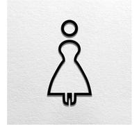 SeñAlizacióN De Aseos Señalización de inodoro baño varios estilos Letrero inodoros Placa puerta público(WOMEN A)