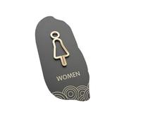 Señalización de baños Señalización De Baños For Hombres Y Mujeres Consejos Útiles Pegatinas Señales(Color 03,8x20cm)