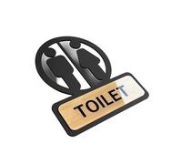 Señalización de baños Señalización De Baños For Hombres Y Mujeres Letrero Instrucciones For For Restaurantes Hoteles Consejos Útiles Pegatinas(Color 01)