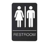 Señalización para Aseos de Empresas Etiqueta Moderna Autoadhesiva Unisex