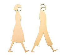 Señalización para aseos, Letrero/cartel for puerta de baño, letreros minimalistas aluminio for, for probadores, for oficinas y restaurantes(Gold)