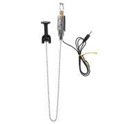 Señalizador de Caña de Pescar Mar Negro Metal Nocturno | Aviso Sonoro y Luminoso, Sencilla, Accesorio de Pesca para Salida Nocturna