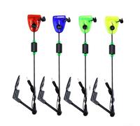 Señalizador LED para pesca de carpas, 25 cm, con ajuste de sensibilidad y control de tensión de peso móvil para detección de mordeduras (4 colores)