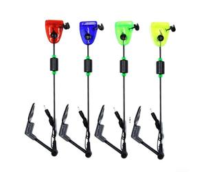 Señalizador LED para pesca de carpas, 25 cm, con ajuste de sensibilidad y control de tensión de peso móvil para detección de mordeduras (4 colores)