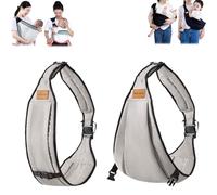 Senarah Baby and Toddler Carrier - Adjustable Breathable Sling for 10-45 Lbs (Gray)