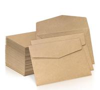 Senbaler 55 sobres de letras DIN C6, sobres de papel pequeños, invitaciones de boda de colores, mini sobres para bodas, cumpleaños, deseos e invitaciones, 16 x 11,4 cm marrón