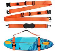 Senbaler Correa Ajustable Transporte Sup Kayak,Portátil de Pie,Tabla de Surf, Canoa,Reforzado Actualización (Naranja)