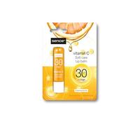 Sence Bálsamo labial con vitamina C con SPF30, vitamina E y aceite de oliva, bálsamo labial vegano de belleza, lápiz labial cosmético, cuidado de labios contra labios secos, para hombres y mujeres, 2