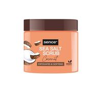 Sence Body Scrub Coconut, Exfoliante de sal marina de coco, vegano con toque tropical, aceite de jojoba y vitamina E, exfoliante cosmético de aceite de coco, cuidado de belleza, aceite de coco natural