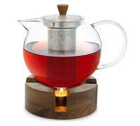 Sencha Tetera de diseño con calentador de madera Oolong 1,3L Filtro Klarstein