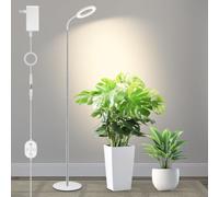 SENCHIKER Lámpara de cultivo 24V para plantas de interior, espectro completo 660nm, LED LUMILEDS, temporizador y regulador, Smart Plug, altura ajustable 35-150cm, 15W, 280μmol/m²/s@15cm