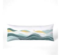 Sencillez Funda de Almohada 40x145cm, Fundas Cojines Ola Terciopelo Almohada Doble Cara Impresión, Suave Mejorar la Calidad del Sueño con Cremallera Invisible para Sofá Cama Decoración Sala, Model1149