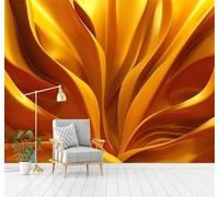 Sencillo Fresco Elegante Lujoso Dorado Seda 3D Papel Pintado Tapiz Textura de Seda Oficina Comedor Sofá Dormitorio Sala Estar TV Fondo Pantalla-150cm×105cm