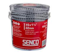 Senco 06A125P DuraSpin Tornillos para paneles de yeso sobre madera, n.º 6 x 31,7 mm, con cinta de carga, 1000 unidades por caja