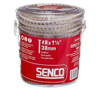 Senco 08F150Y DuraSpin #8 x 1-1/2 pulgadas, tornillo de madera a madera, 1000 unidades