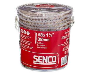 Senco 08F150Y DuraSpin #8 x 1-1/2 pulgadas, tornillo de madera a madera, 1000 unidades
