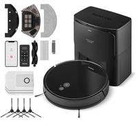 SENCOR Robot Aspirador y Fregasuelos Potente, Vaciado Automático, EasyClean+ Ultra Delgado - Alto Rendimiento, Autonomía Extendida, Todos los Tipos de Suelos, Robot Aspirador Multifunción 6485BK