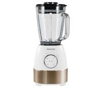 SENCOR SBL 5870GD Licuadora de Vidrio, 1800W, 1,5L, 24000 RPM, Blanco y Dorado
