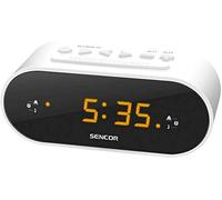 Sencor SRC 1100 Reloj Blanco - Radio (Reloj, FM, 87,5 - 108 MHz, LED, 1,52 cm (0.6"), Ámbar)