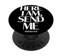Send Me Isaiah 6 8 Here I Am Send Me Versículo Cristiano PopSockets PopGrip Adhesivo