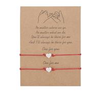 Senda 2 pulseras Pinky Promise, pulseras ajustables hechas a mano de la amistad, para parejas, regalo del día de San Valentín para mujeres, madre, hija, amante, talla única, Metal, No es una piedra