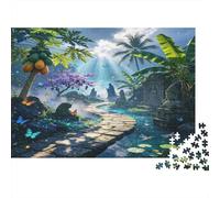 Senda Bosque Tropical Puzzle de 1000 Piezas Papel Puzzle para Adultos Luz Solar Relajante Regalo 38x26cm/1000pcs