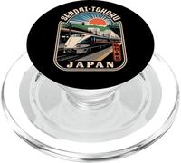 Sendai Tohoku Japón Shinkansen Retro Bullet Train Kanji PopSockets PopGrip para MagSafe