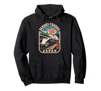 Sendai Tohoku Japón Shinkansen Retro Bullet Train Kanji Sudadera con Capucha