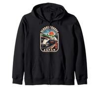 Sendai Tohoku Japón Shinkansen Retro Bullet Train Kanji Sudadera con Capucha